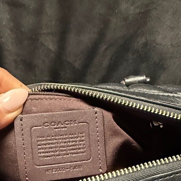 Coach Black Quilted Satchel - Picture 6 of 7